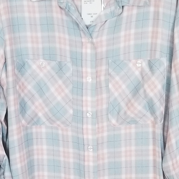 NWT Sanctuary TomBoy Plaid Long Sleeves Shirt M - Picture 7 of 8